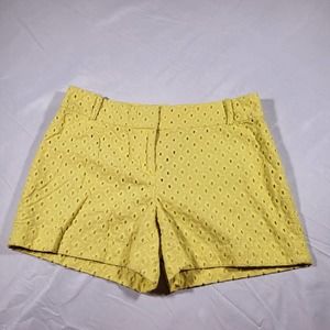 Ann Taylor Loft *Women's 4*The Riviera Short *Yellow Eyelet*4" Inseam